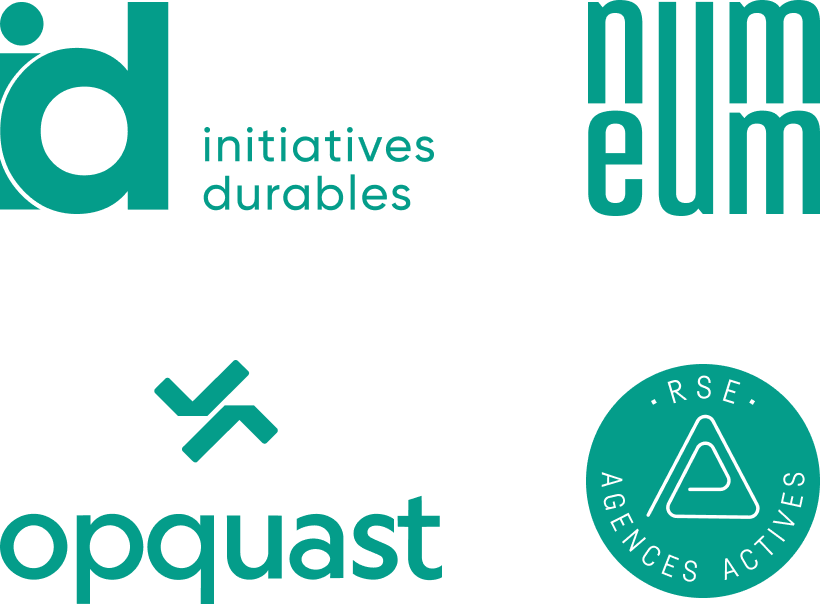 Labels et certifications de l'agence Vuxe : initiatives durables, Numeum, Opquast et RSE Agences Actives