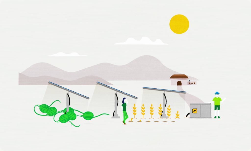 Motion design pour le film d'animation scientifique représentant l'impact du climat sur l'agriculture