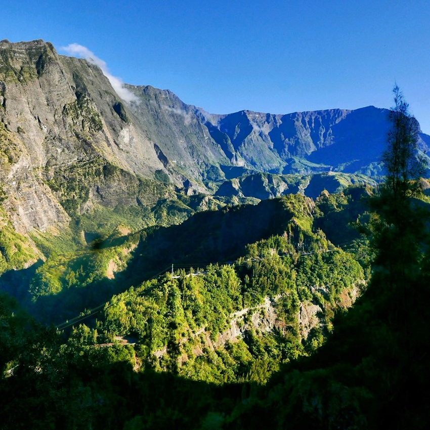 Paysage montagneux de l'ïle de la Réunion