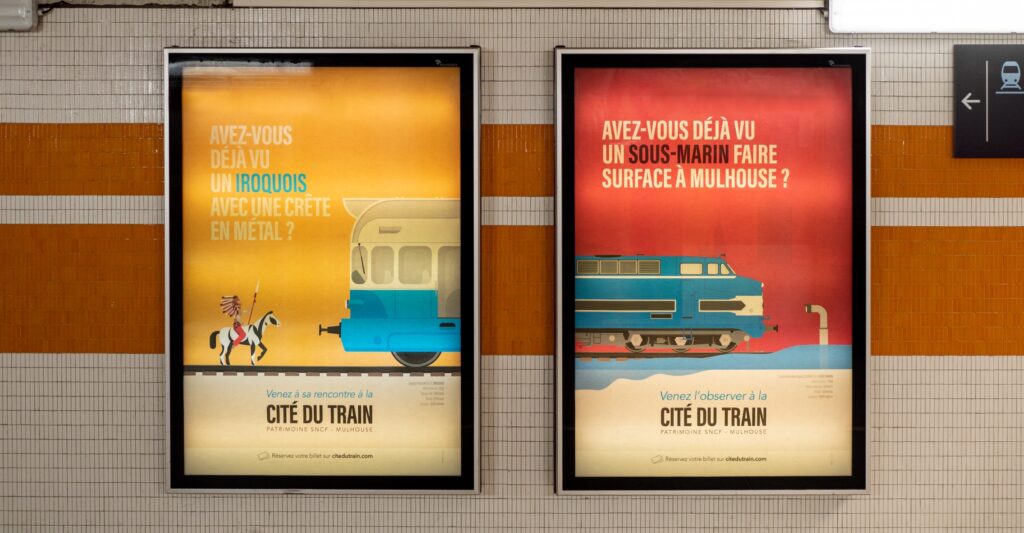 Campagne d'affichage en gare pour la Cité du Train